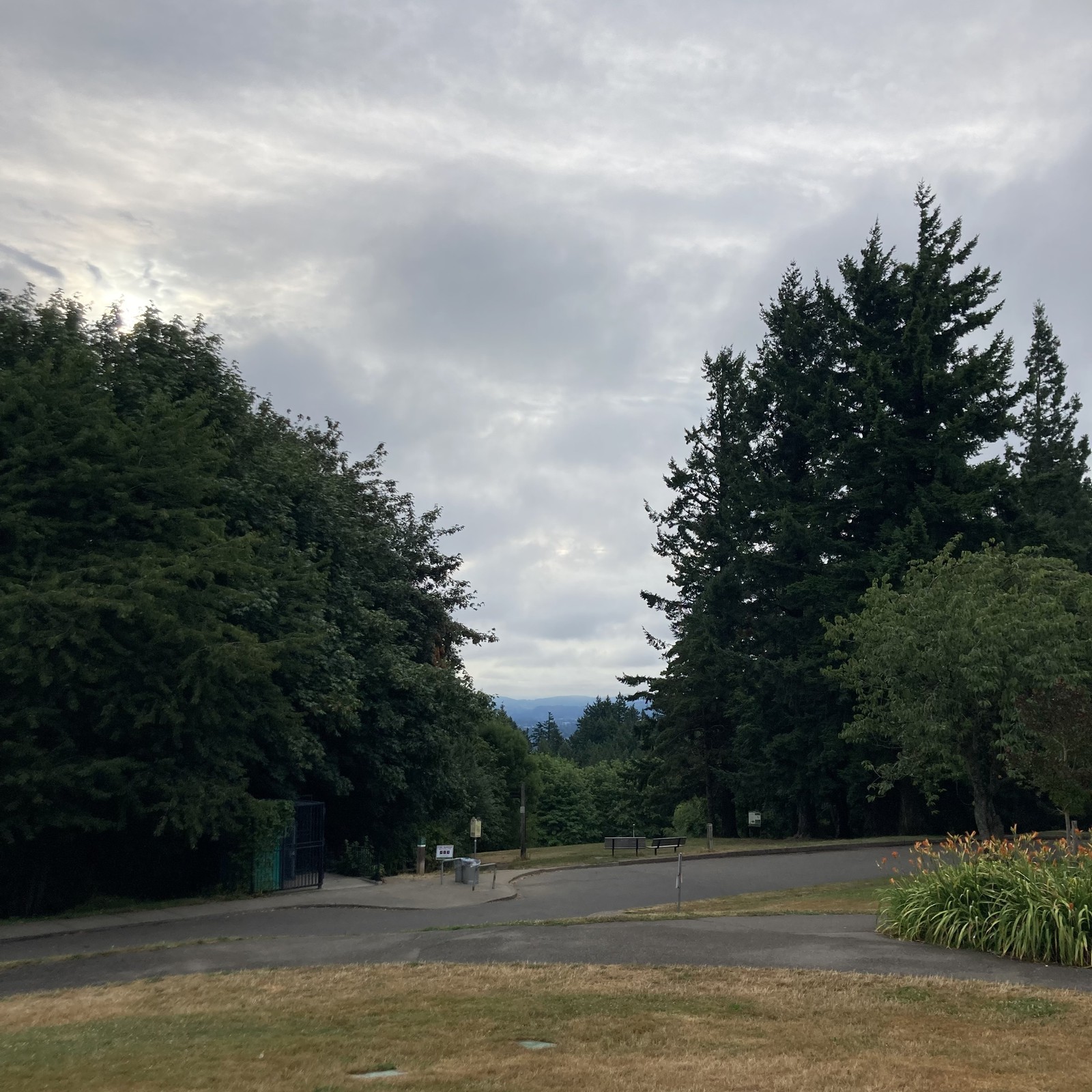 View from Council Crest toward Mt. Hood, which is NOT visible