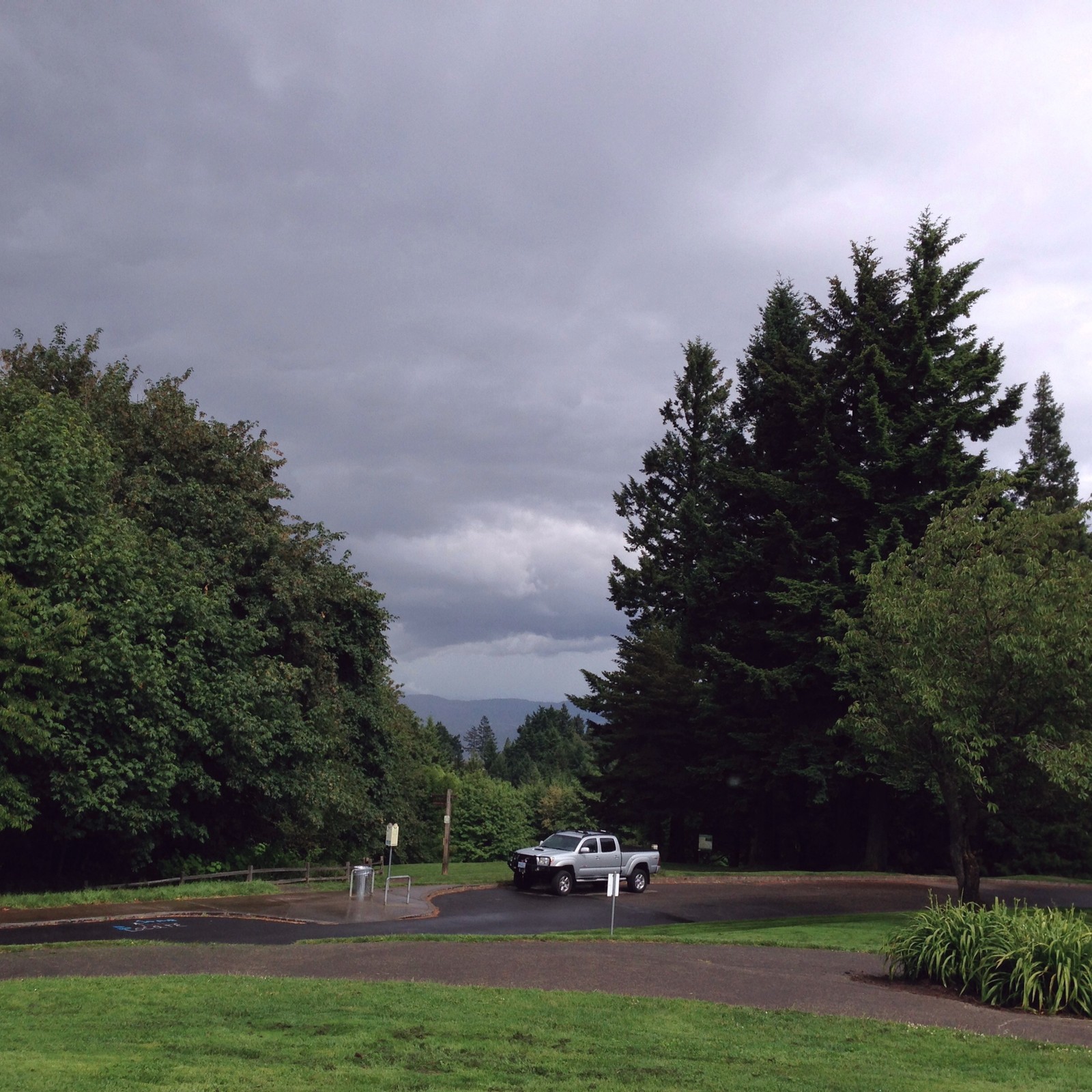 View from Council Crest toward Mt. Hood, which is NOT visible