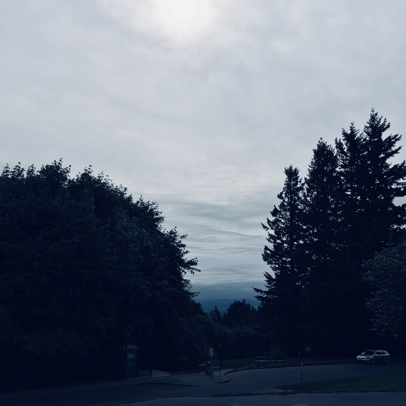 View from Council Crest toward Mt. Hood, which is NOT visible