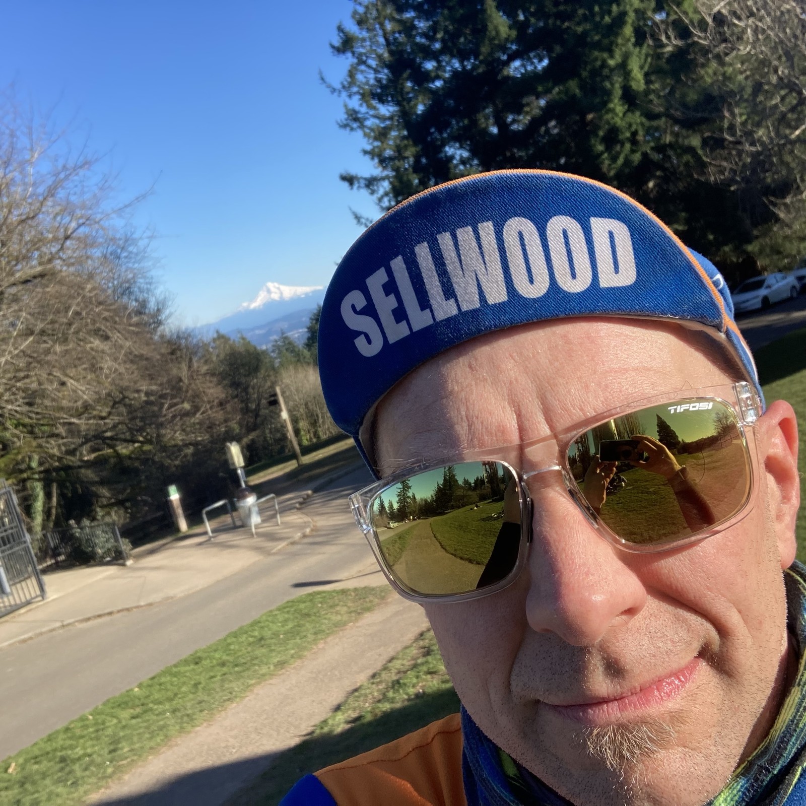 View from Council Crest toward Mt. Hood, which is visible