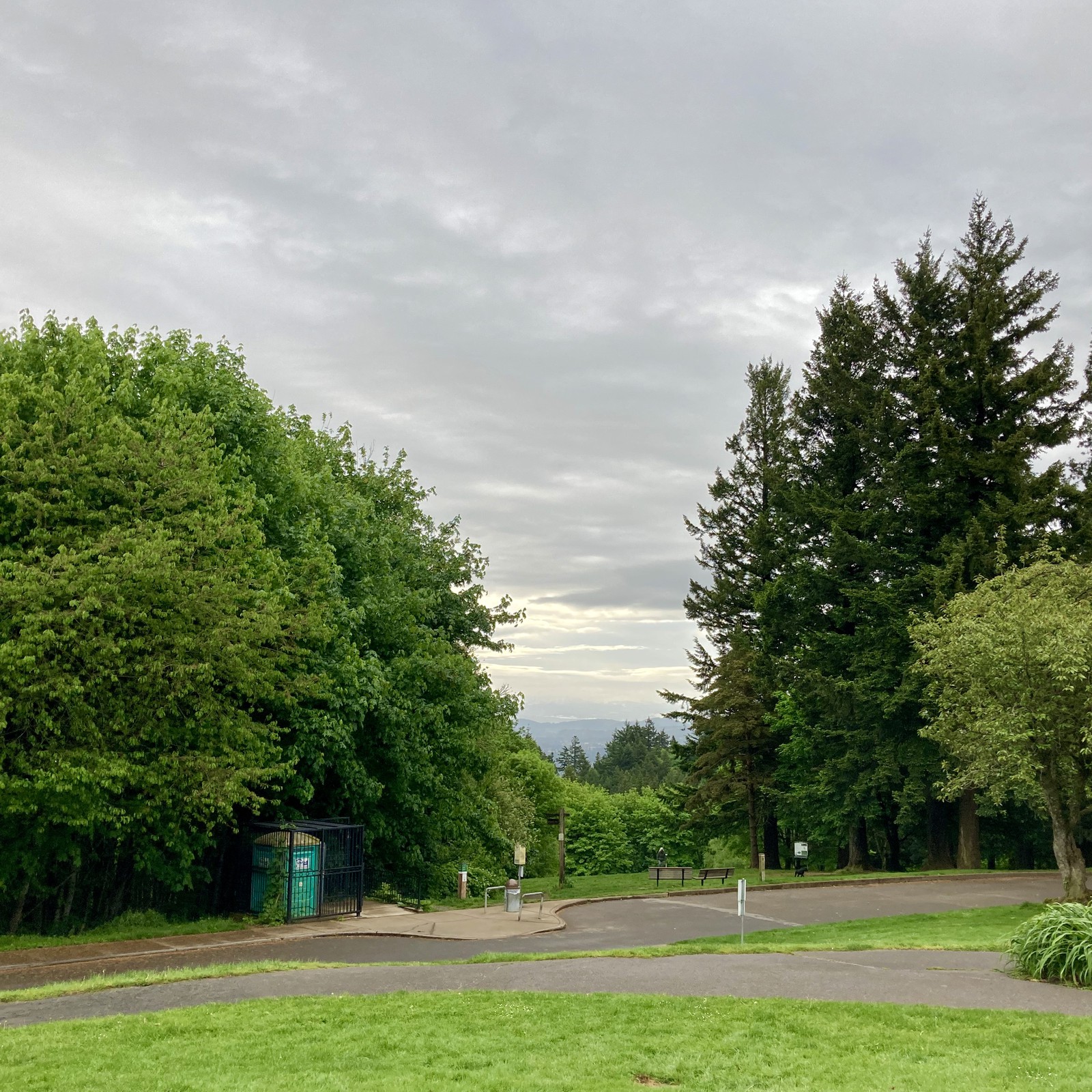 View from Council Crest toward Mt. Hood, which is NOT visible