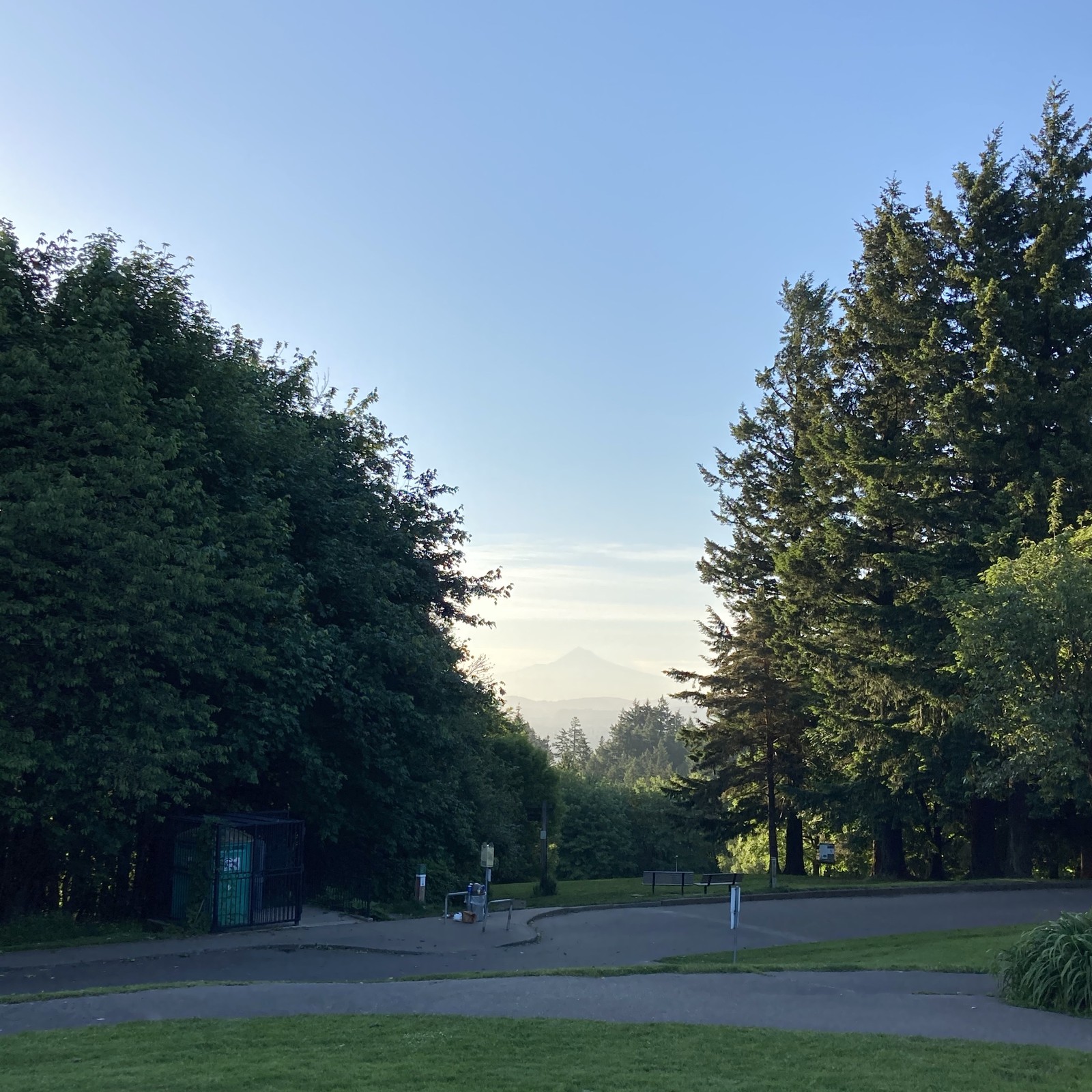 View from Council Crest toward Mt. Hood, which is visible