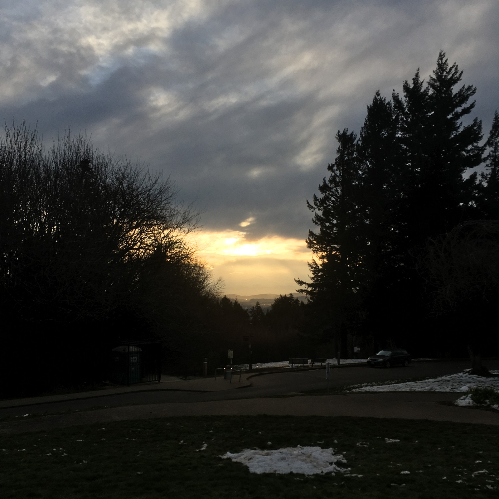 View from Council Crest toward Mt. Hood, which is visible