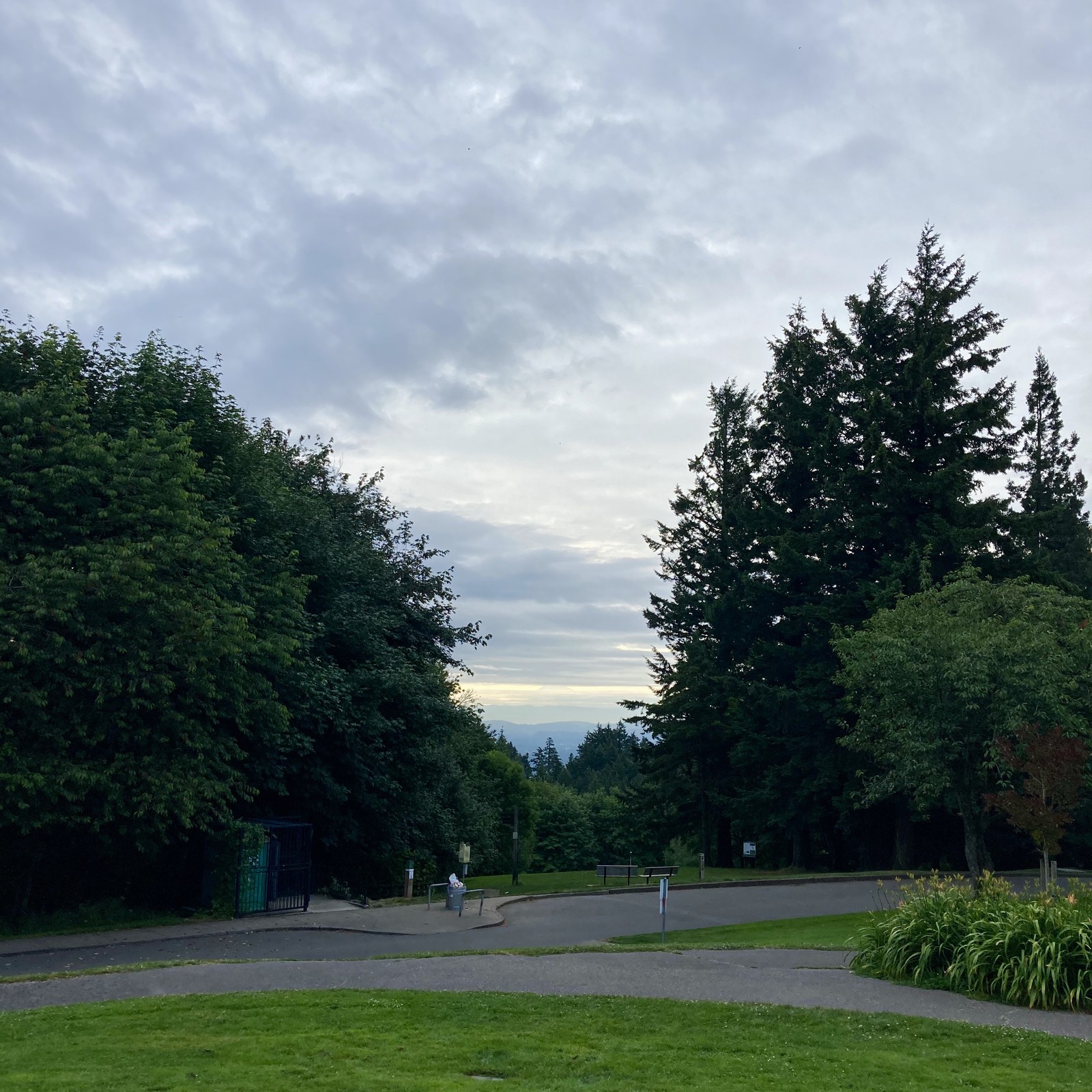 View from Council Crest toward Mt. Hood, which is visible