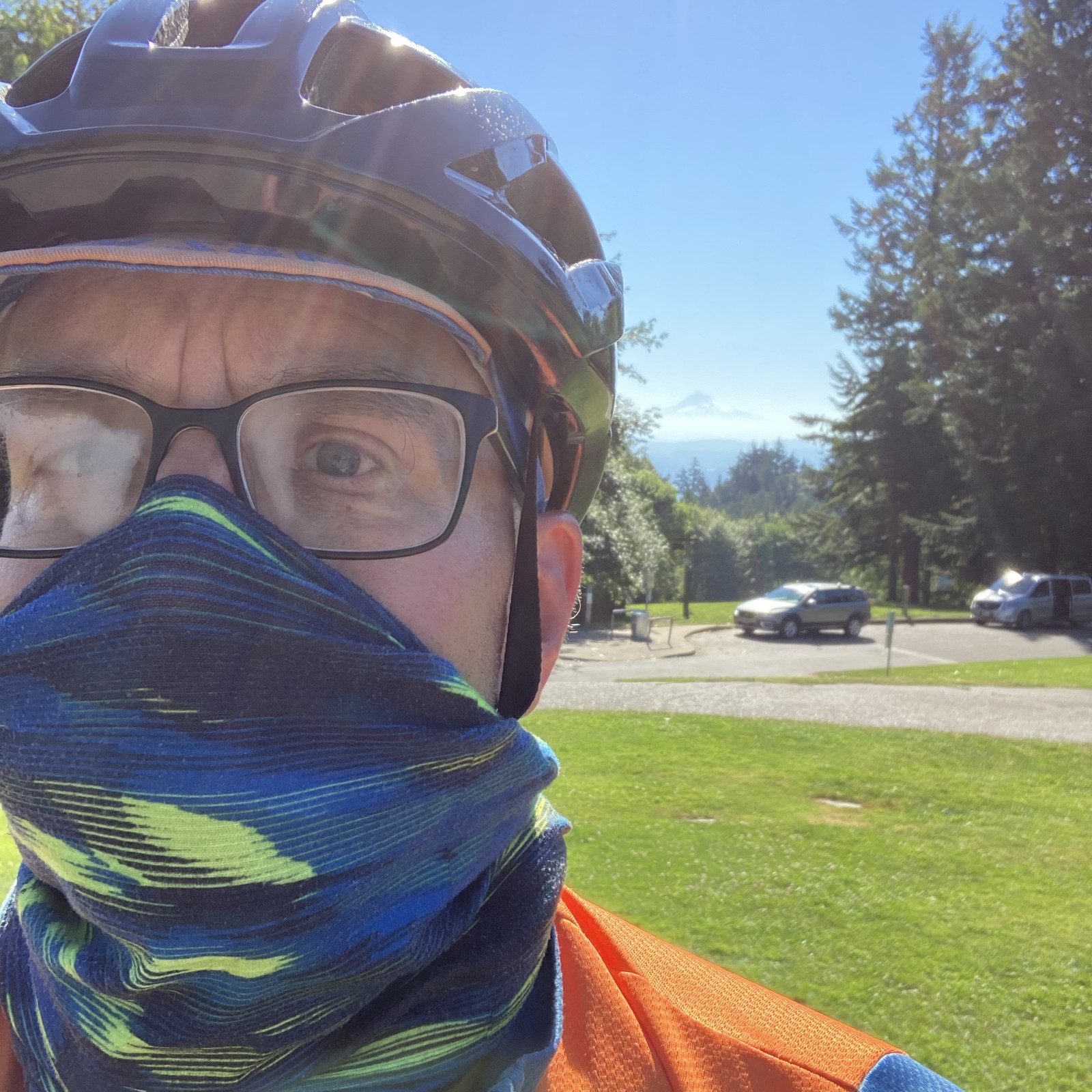 View from Council Crest toward Mt. Hood, which is visible