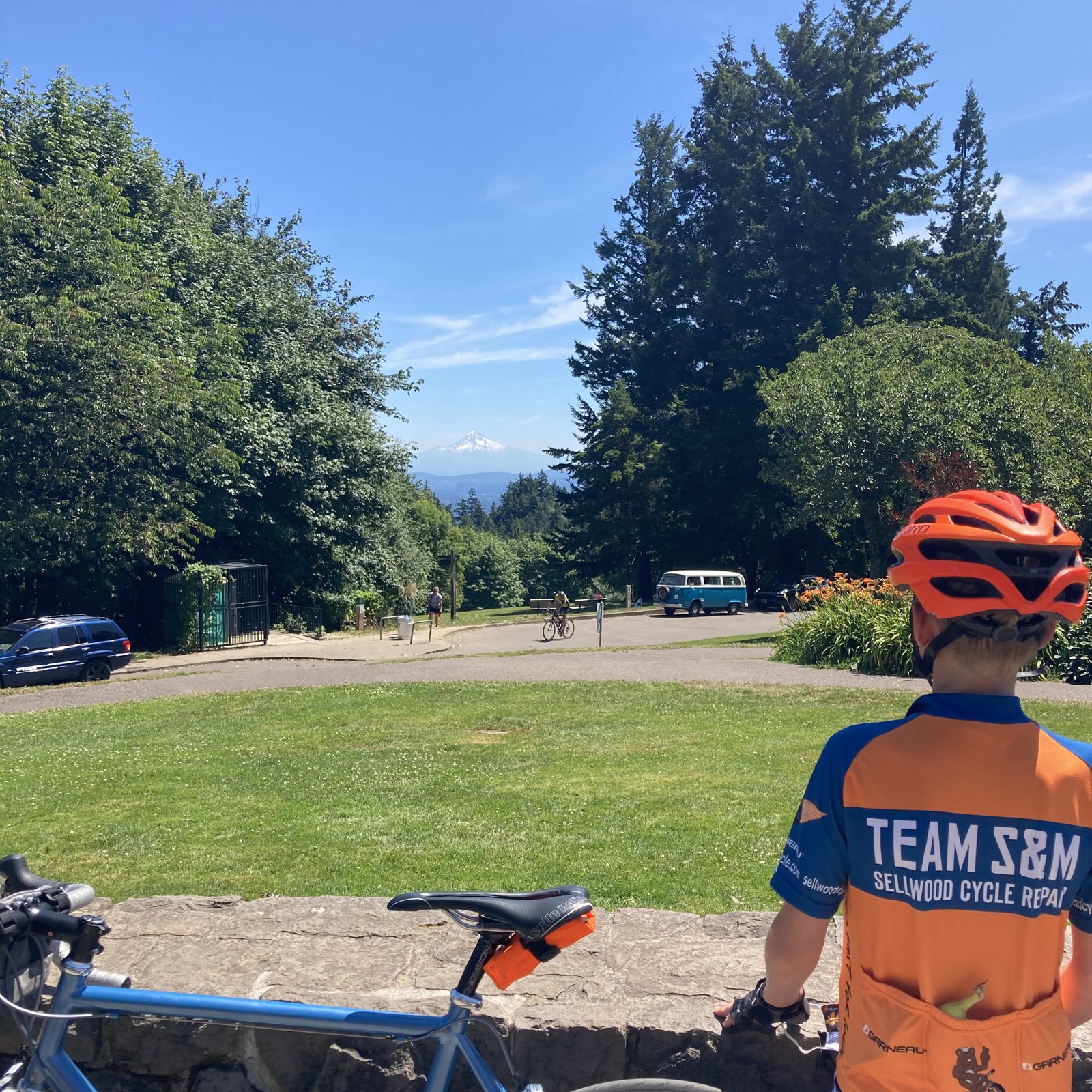 View from Council Crest toward Mt. Hood, which is visible