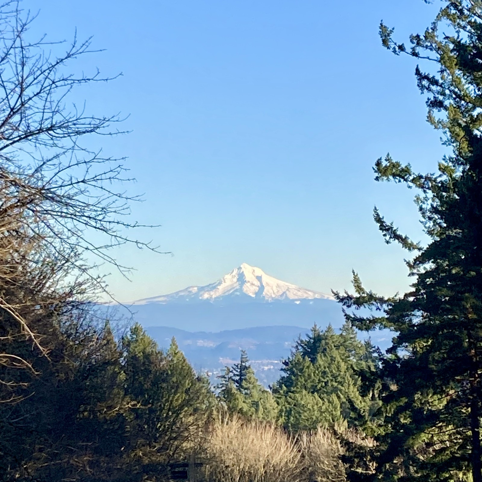 Snowy mountain, blue sky