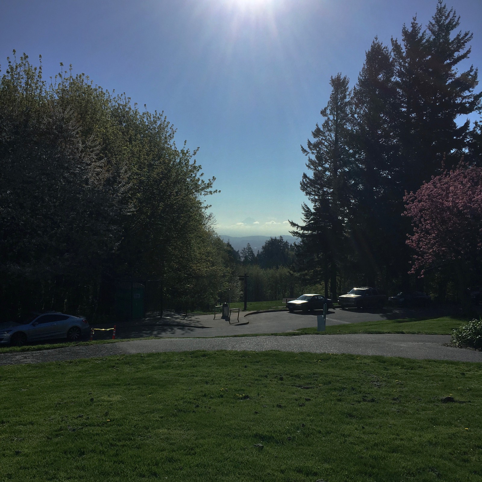 View from Council Crest toward Mt. Hood, which is visible