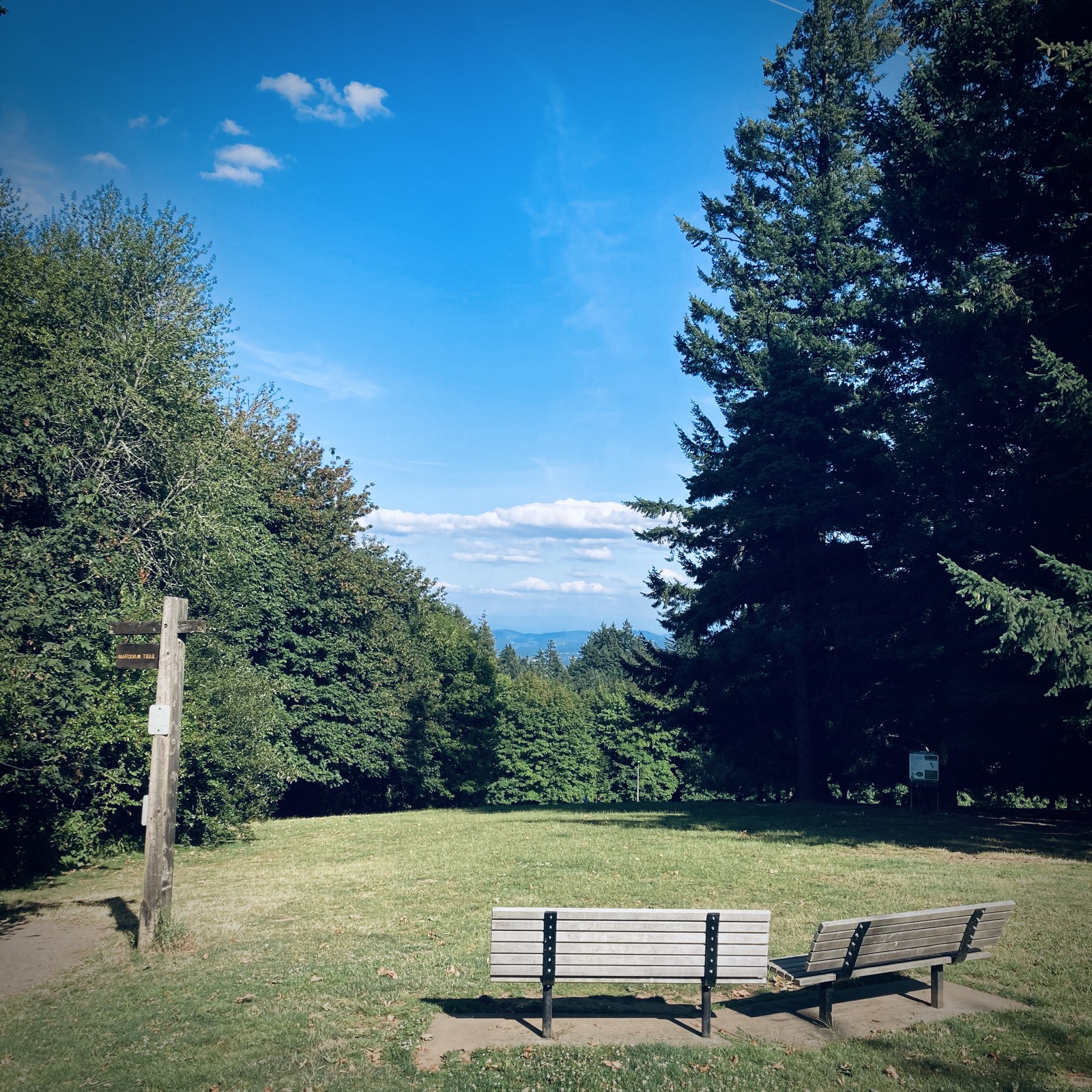 View from Council Crest toward Mt. Hood, which is NOT visible