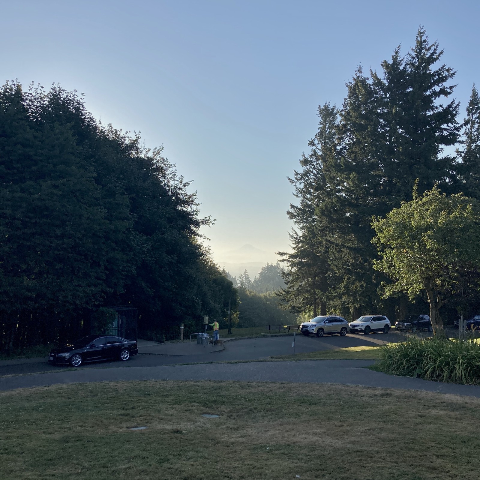 View from Council Crest toward Mt. Hood, which is visible