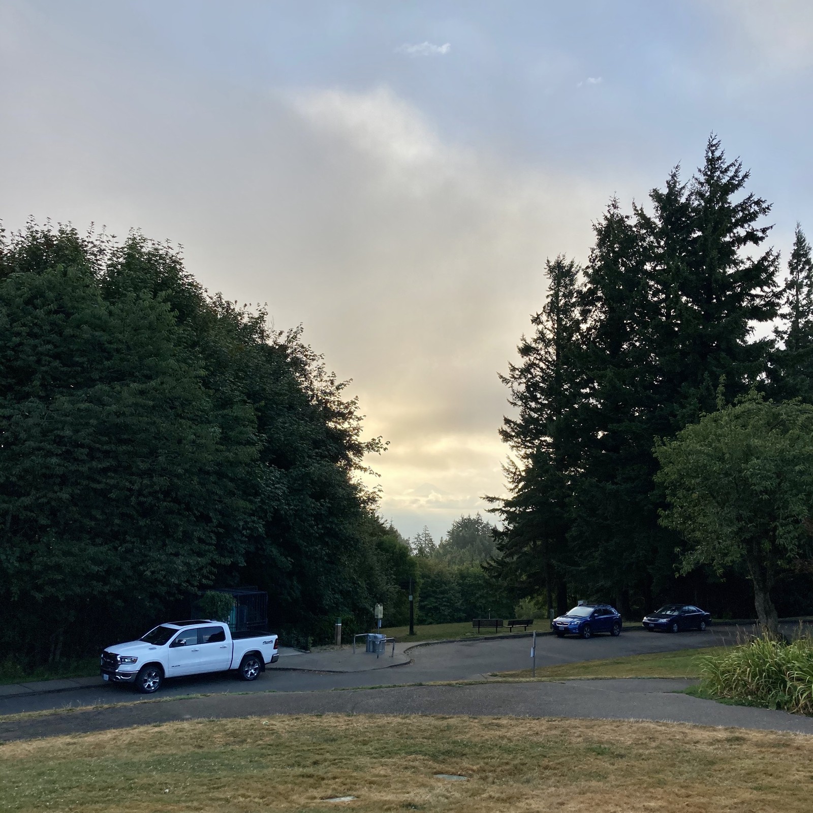 View from Council Crest toward Mt. Hood, which is visible