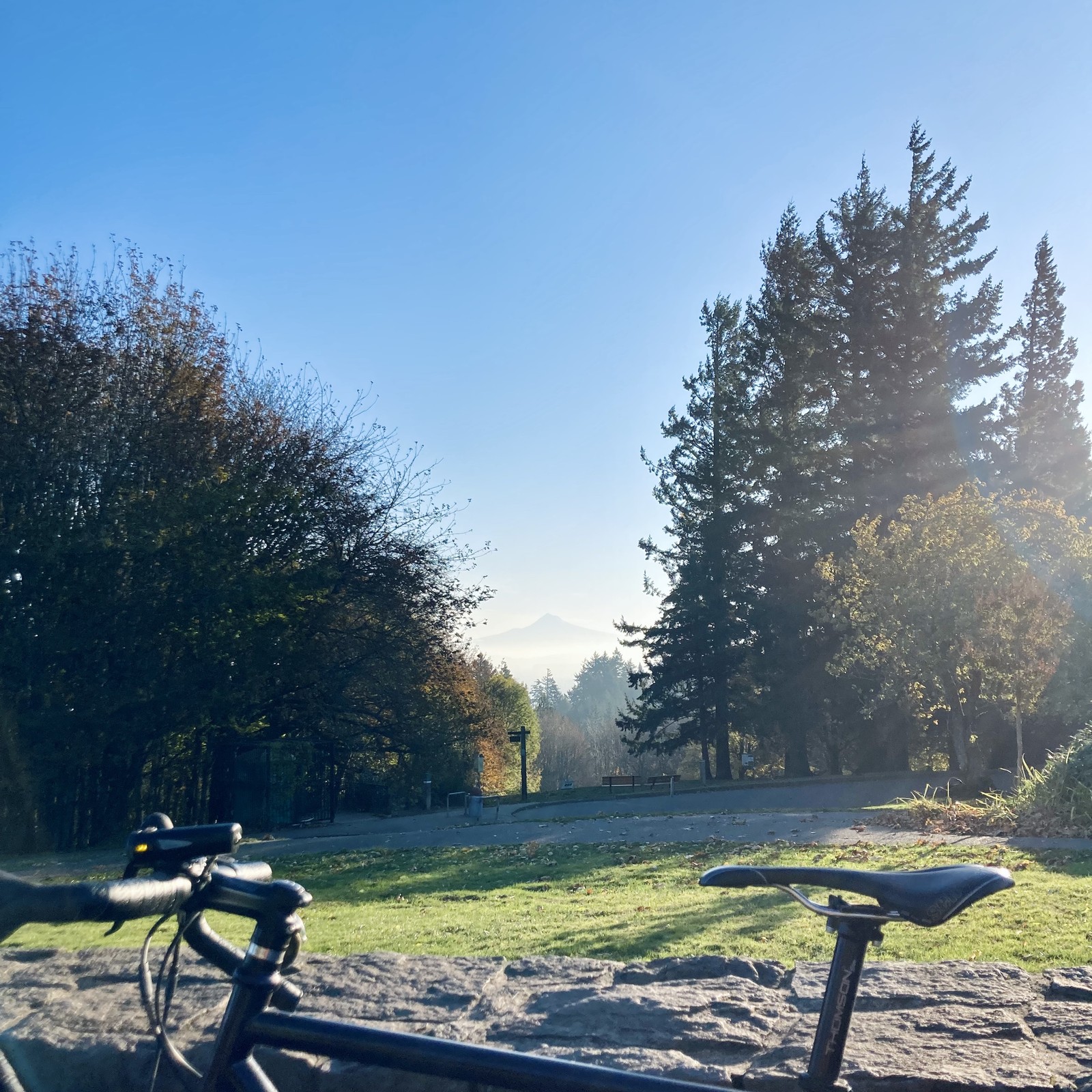 View from Council Crest toward Mt. Hood, which is visible