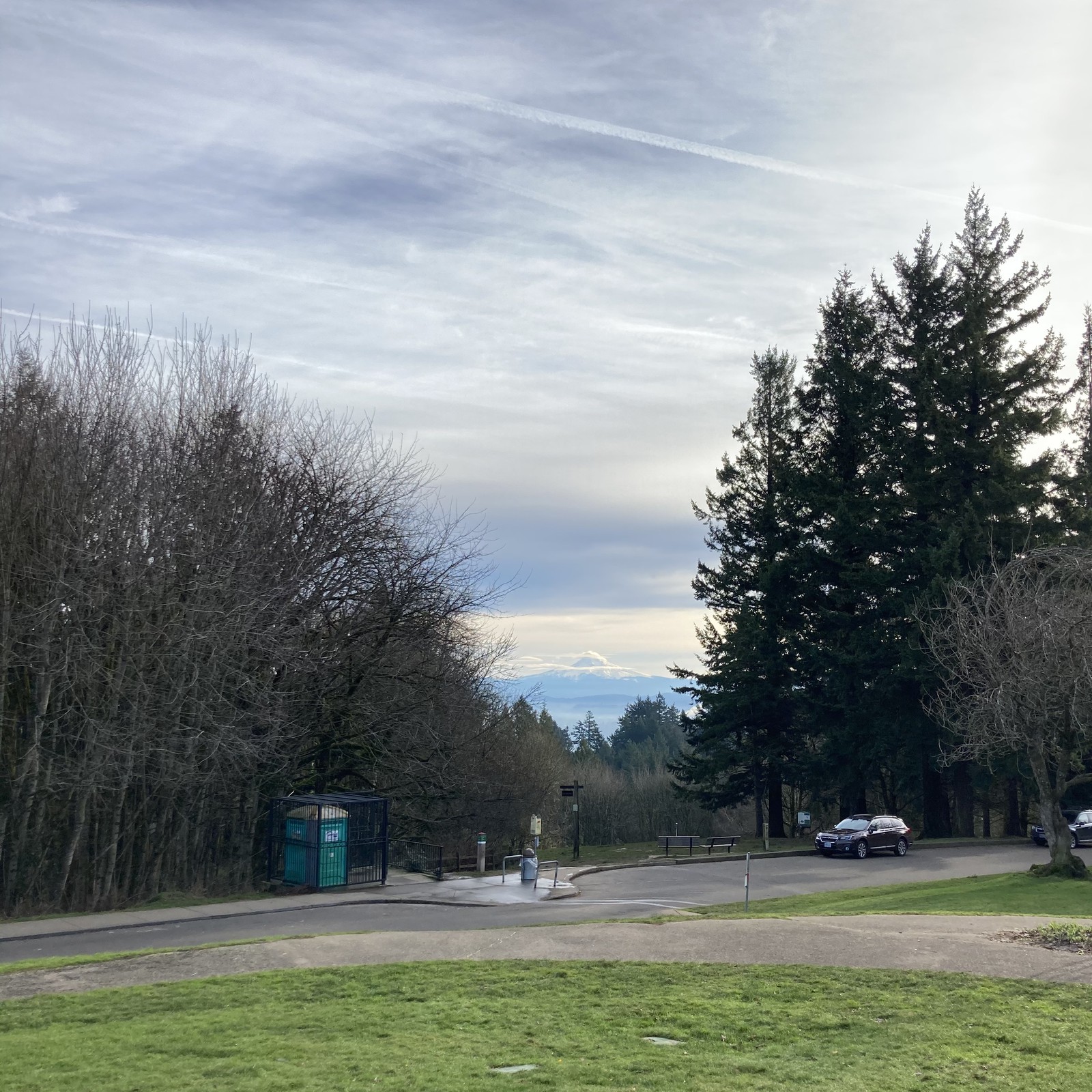 View from Council Crest toward Mt. Hood, which is visible