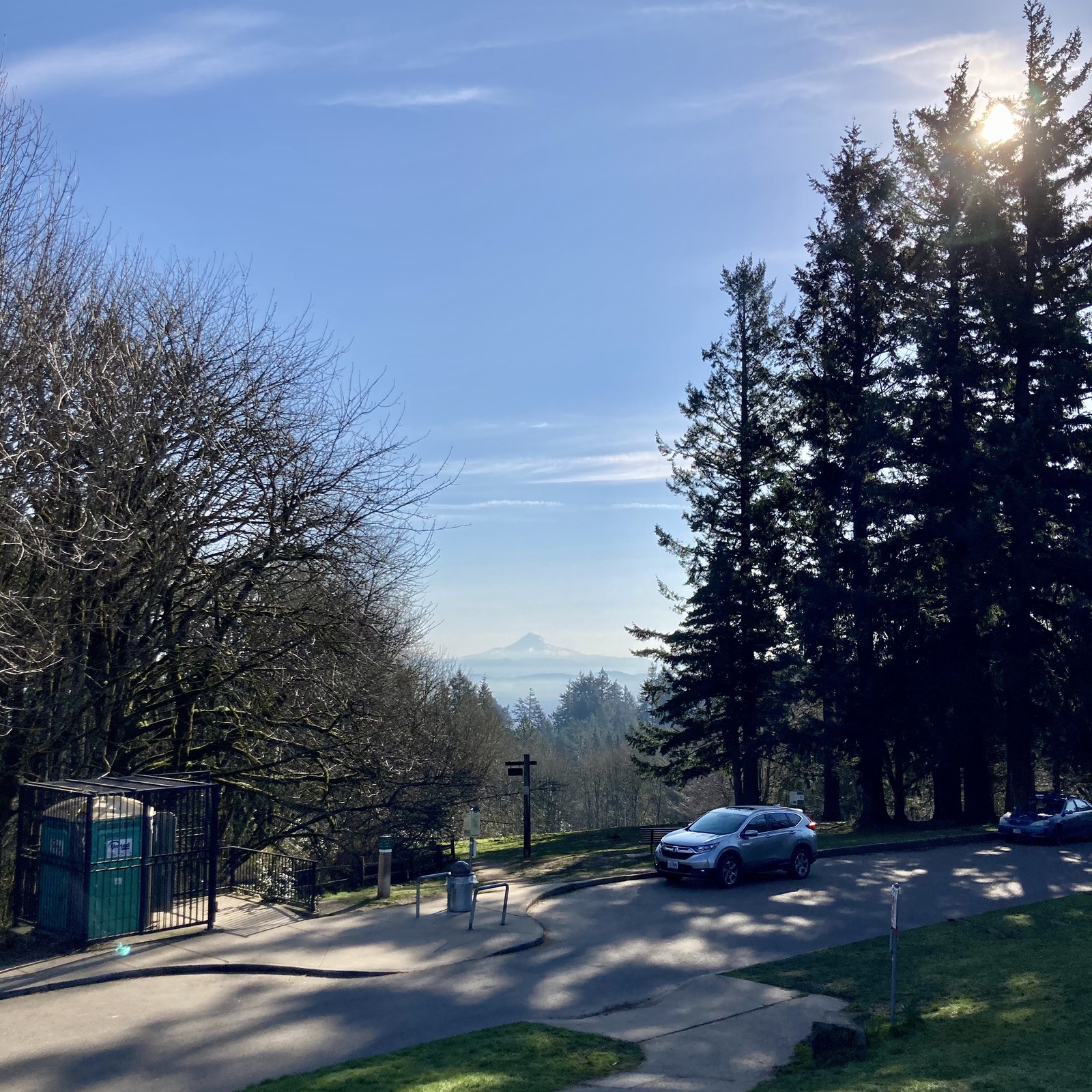 View from Council Crest toward Mt. Hood, which is visible