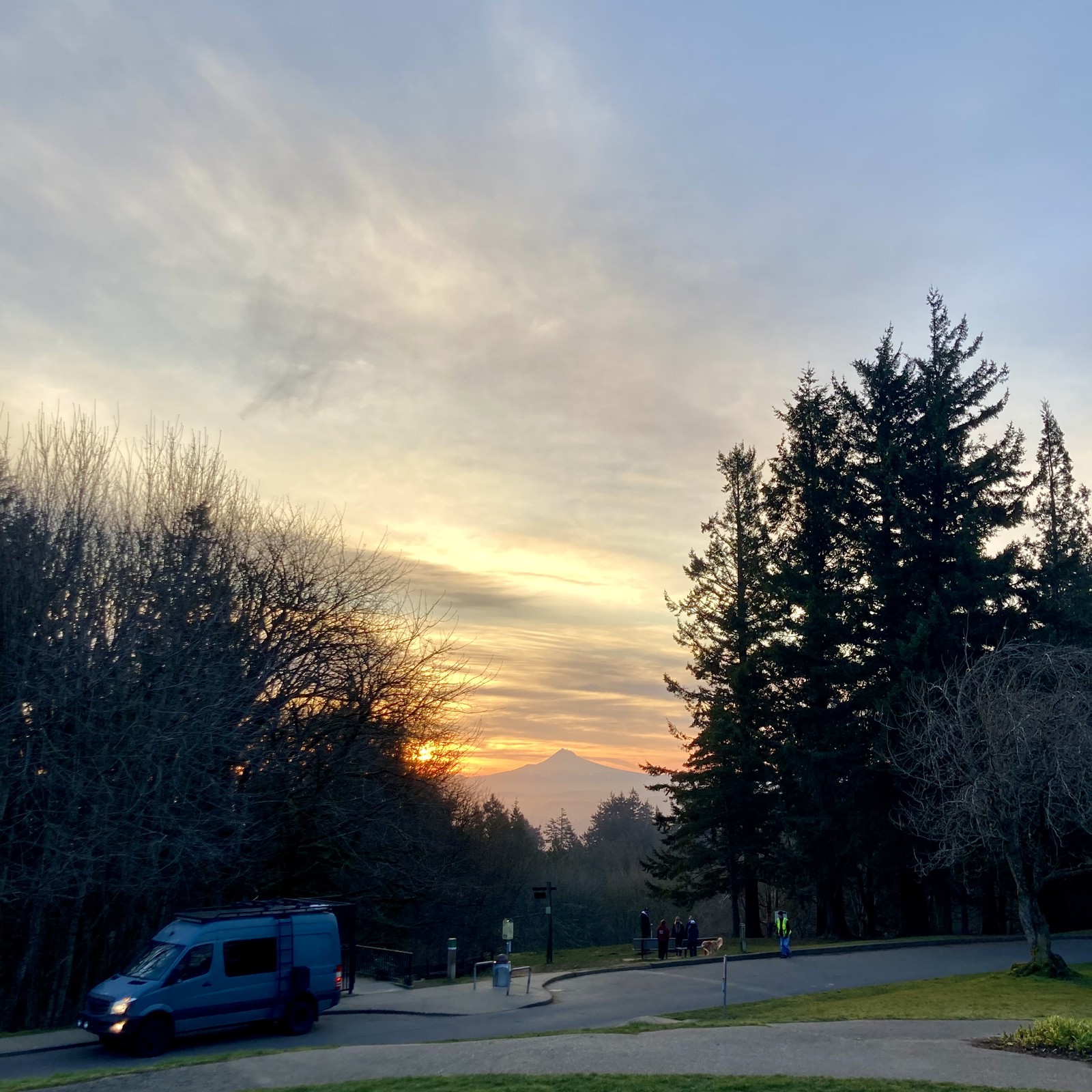 View from Council Crest toward Mt. Hood, which is visible