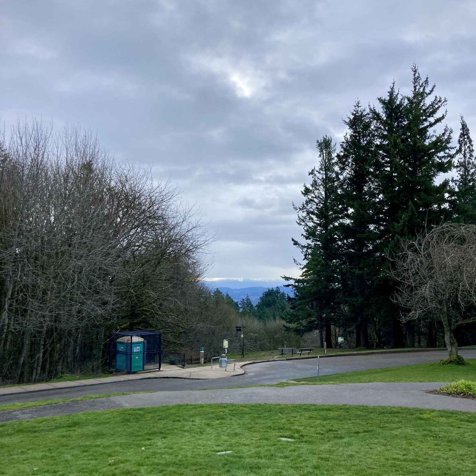 View from Council Crest toward Mt. Hood, which is visible