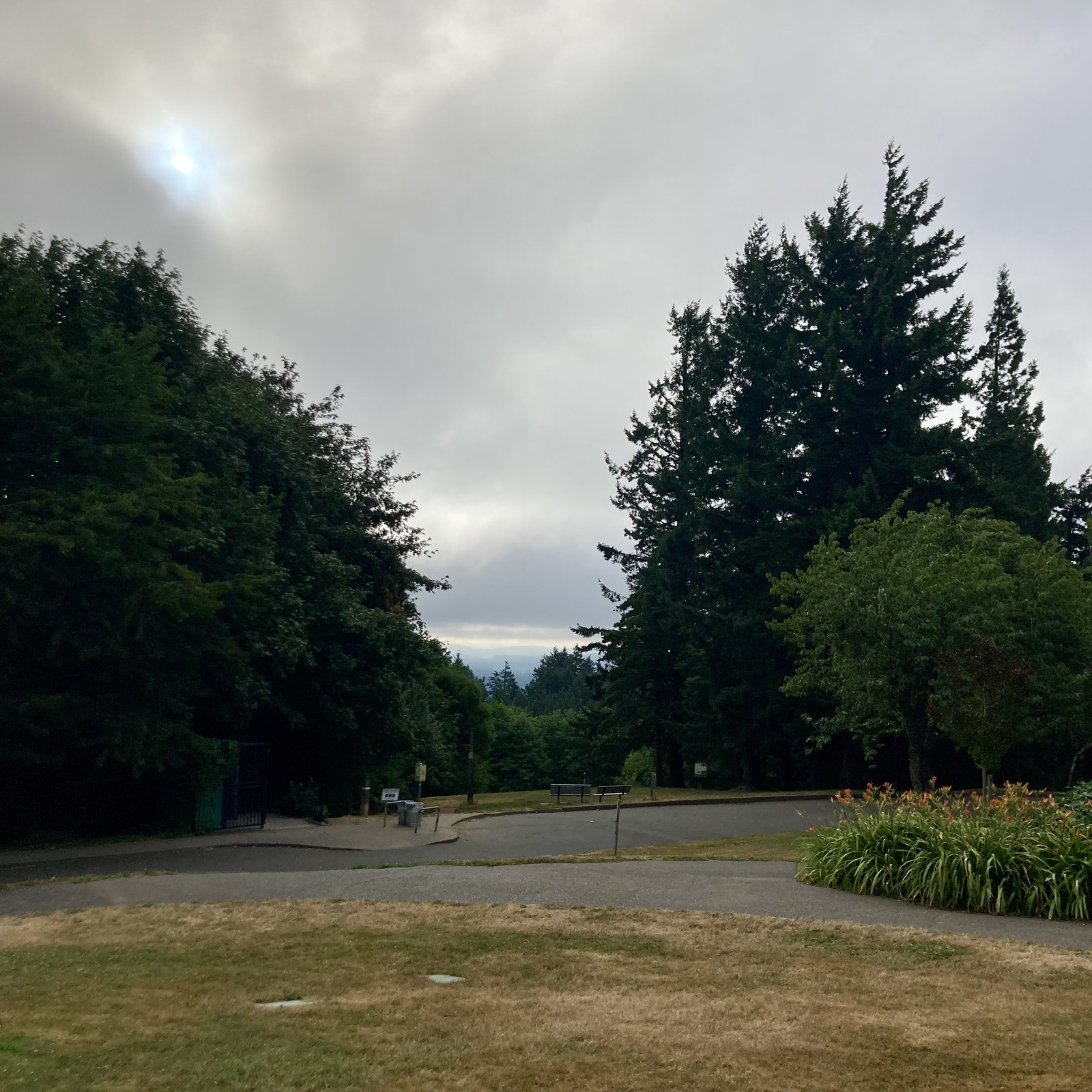 View from Council Crest toward Mt. Hood, which is NOT visible