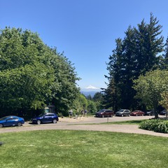 View from Council Crest toward Mt. Hood, which is visible