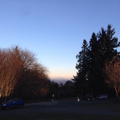 View from Council Crest toward Mt. Hood, which is visible