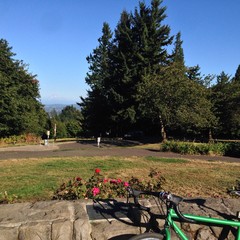 View from Council Crest toward Mt. Hood, which is visible