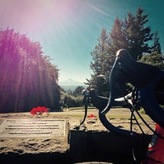 View from Council Crest toward Mt. Hood, which is visible