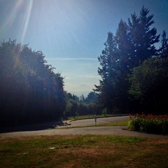 View from Council Crest toward Mt. Hood, which is visible
