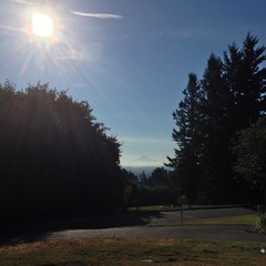 View from Council Crest toward Mt. Hood, which is visible