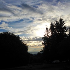 View from Council Crest toward Mt. Hood, which is visible