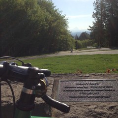 View from Council Crest toward Mt. Hood, which is visible