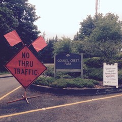 View from Council Crest toward Mt. Hood, which is NOT visible