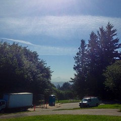 View from Council Crest toward Mt. Hood, which is visible