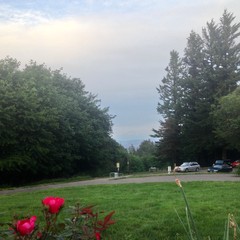 View from Council Crest toward Mt. Hood, which is visible