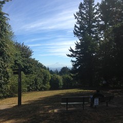 View from Council Crest toward Mt. Hood, which is visible