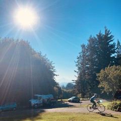 View from Council Crest toward Mt. Hood, which is visible