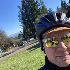 View from Council Crest toward Mt. Hood, which is visible