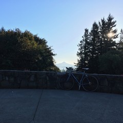 View from Council Crest toward Mt. Hood, which is visible