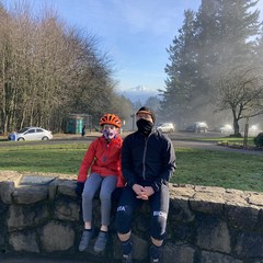 View from Council Crest toward Mt. Hood, which is visible