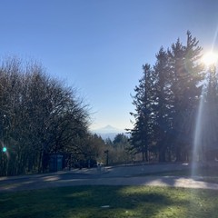 View from Council Crest toward Mt. Hood, which is visible