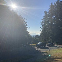 View from Council Crest toward Mt. Hood, which is visible