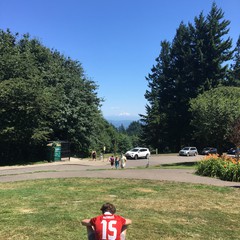 View from Council Crest toward Mt. Hood, which is visible