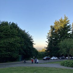 View from Council Crest toward Mt. Hood, which is visible