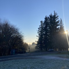 View from Council Crest toward Mt. Hood, which is visible