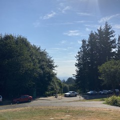 View from Council Crest toward Mt. Hood, which is visible