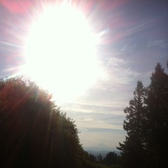 View from Council Crest toward Mt. Hood, which is visible