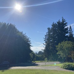 View from Council Crest toward Mt. Hood, which is visible