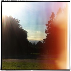 View from Council Crest toward Mt. Hood, which is visible