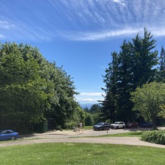 View from Council Crest toward Mt. Hood, which is visible