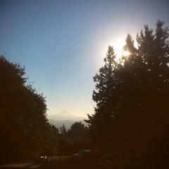 View from Council Crest toward Mt. Hood, which is visible