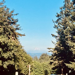 View from Council Crest toward Mt. Hood, which is visible