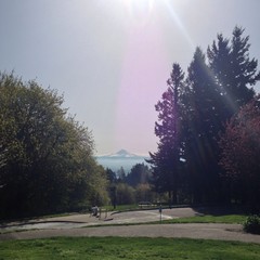 View from Council Crest toward Mt. Hood, which is visible